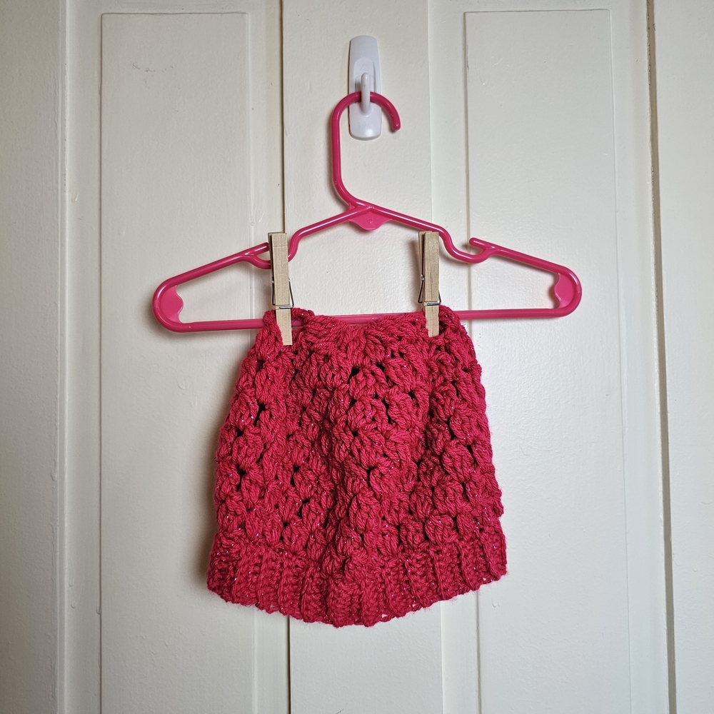 Handmade bright pink Crochet hat